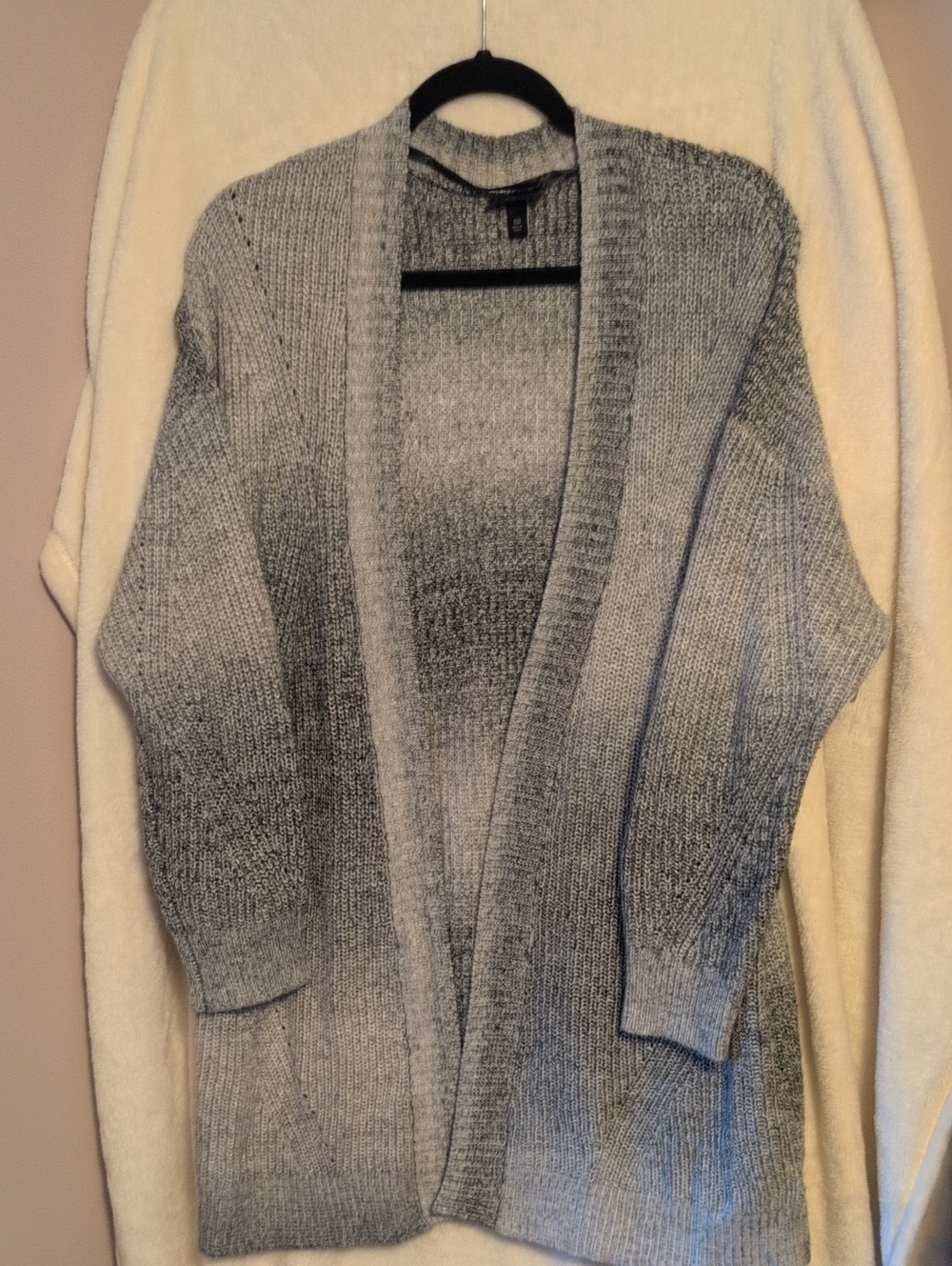 torrid Gray Open-Front Knit Cardigan